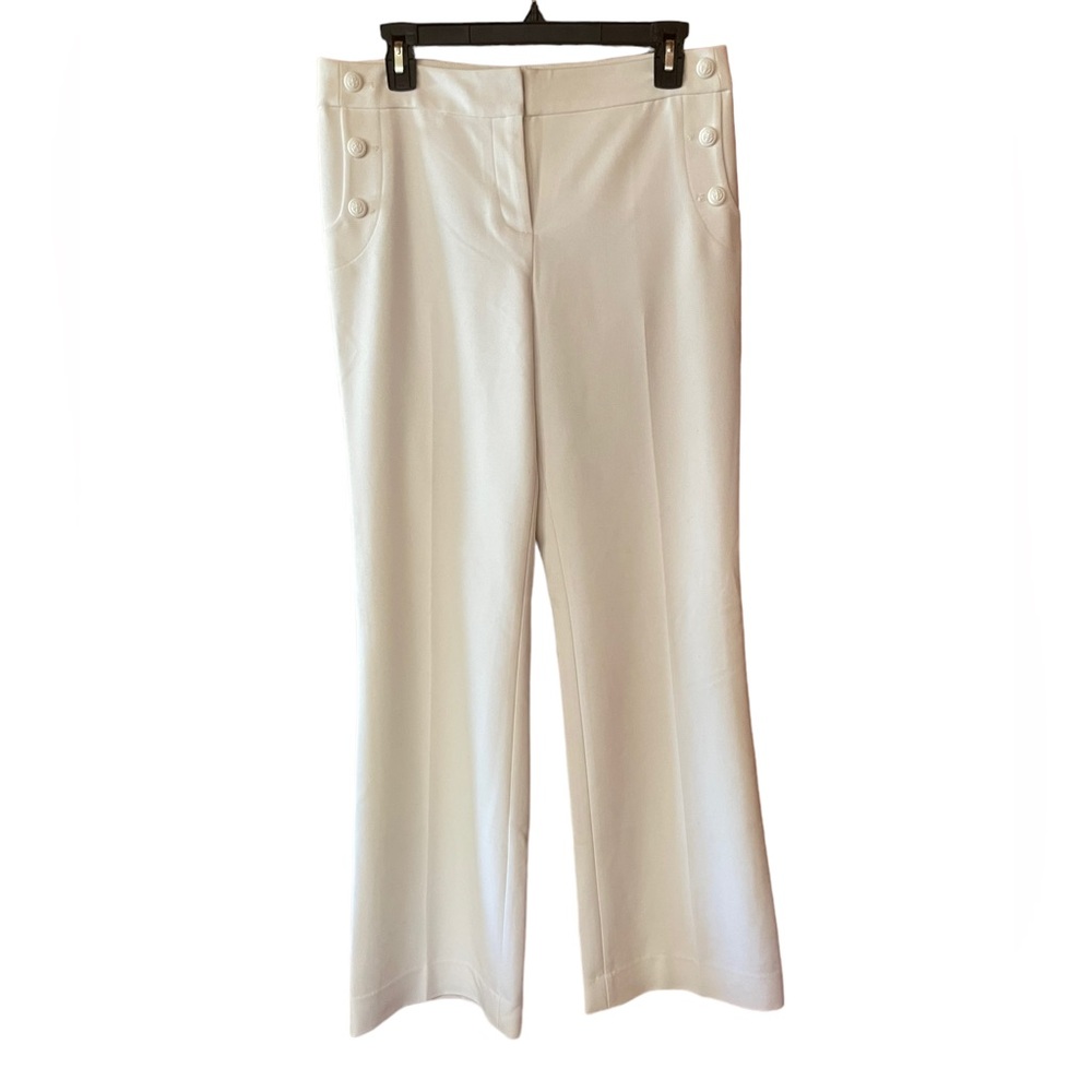 The Limited Mid-Rise Trouser Pants‎ off white lined 30” x 32” size 6